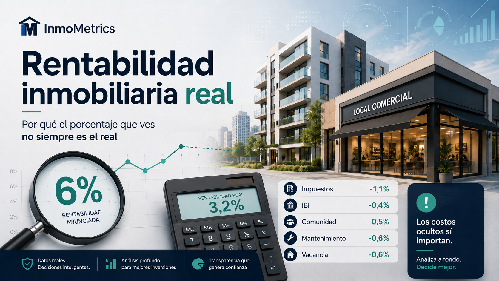 Rentabilidad inmobiliaria: por qué el porcentaje que ves no siempre es el real